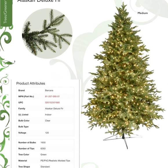 **SOLD** STUNNING 9’ Barcana Christmas Tree from Rogers Garden, Newport Beach! - Picture 5 of 6